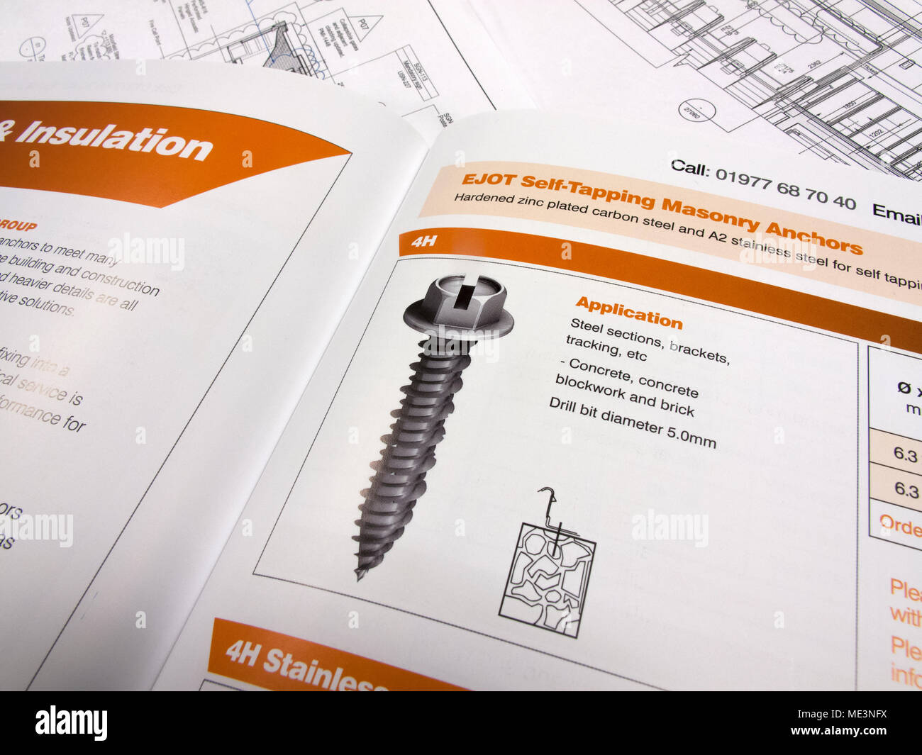 fastener technical data sheet for fixings used in the construction