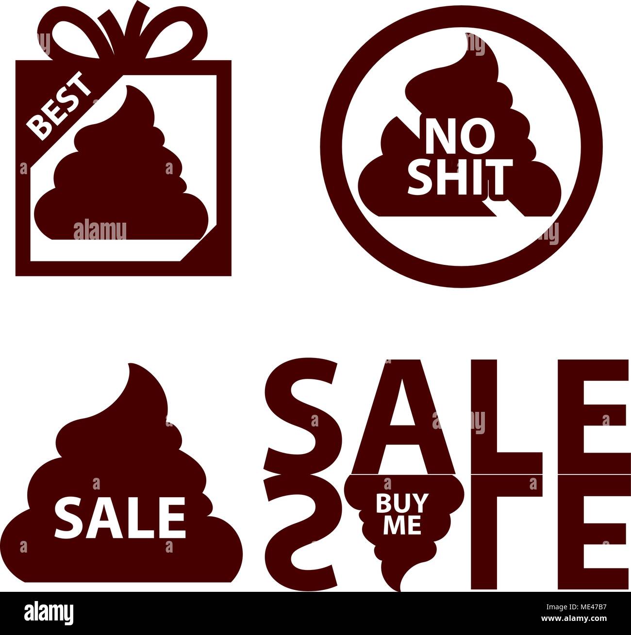 sales icon logo with shit Stock Vector
