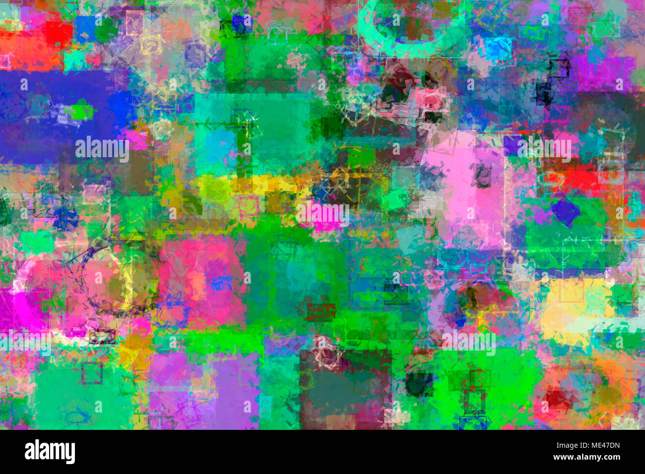 Random square & rectangle shape, digital generative art for web page ...