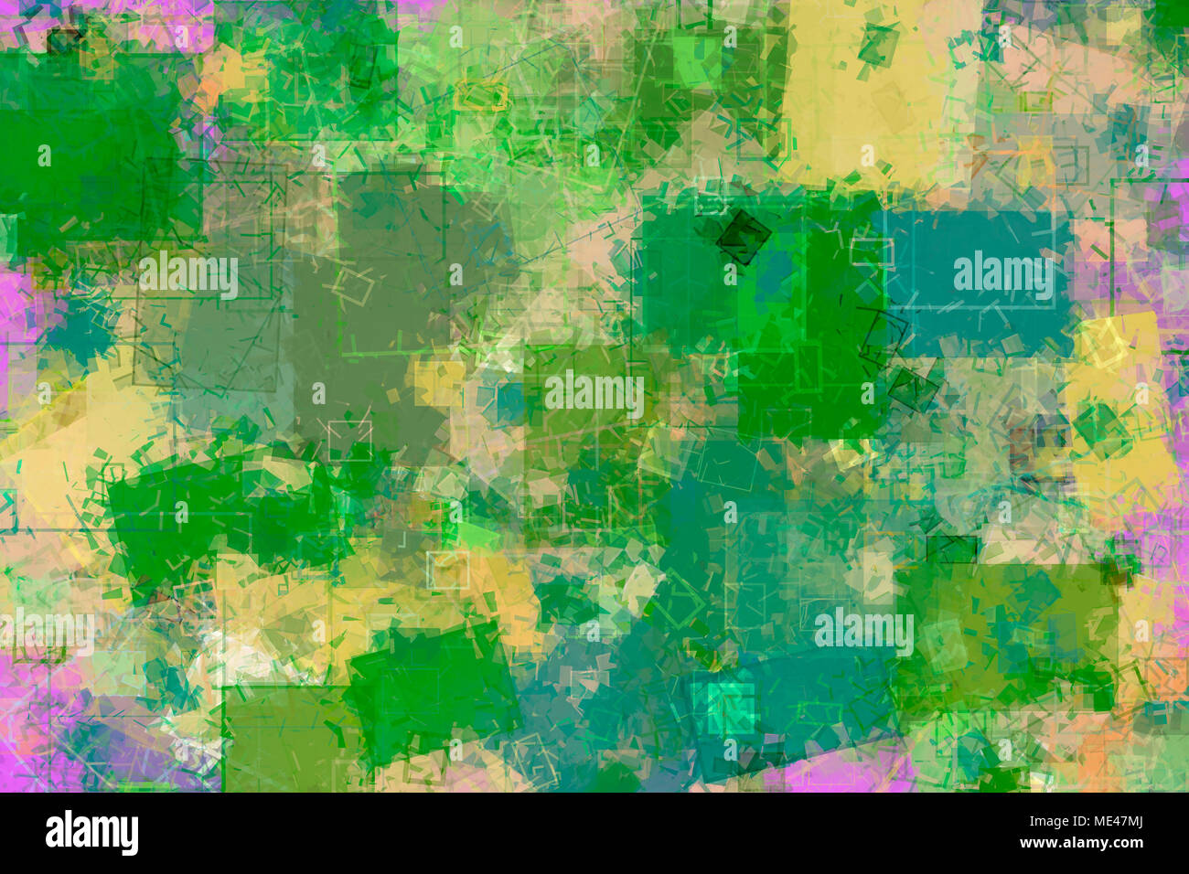 Random square & rectangle shape, digital generative art for web page ...