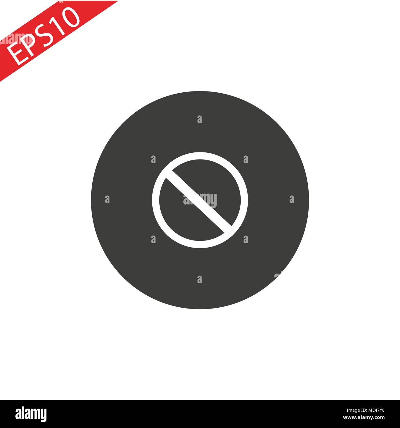 Prohibition sign 3D Icon at the white background. Do Not Symbol for