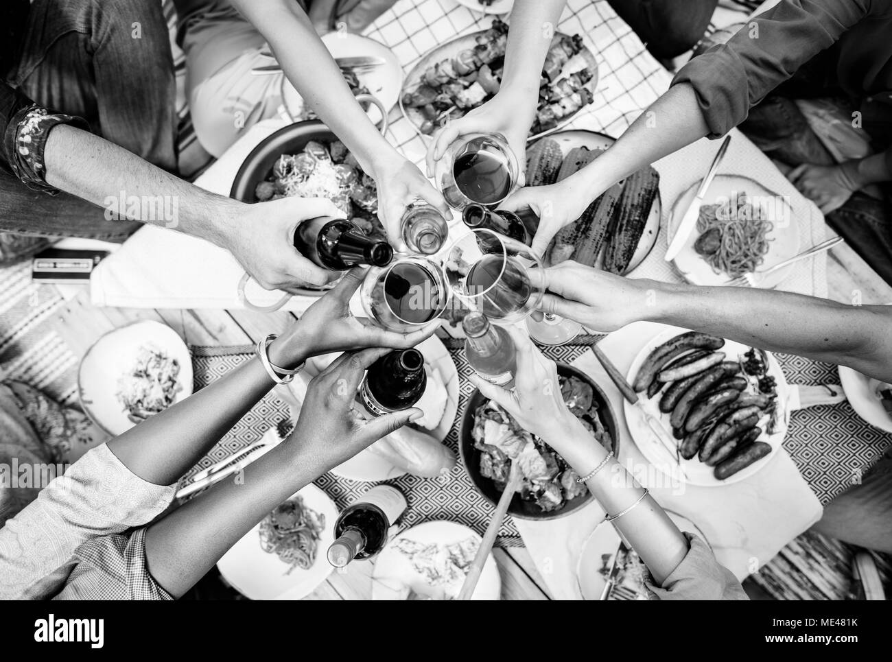 Toasting Black and White Stock Photos & Images Alamy