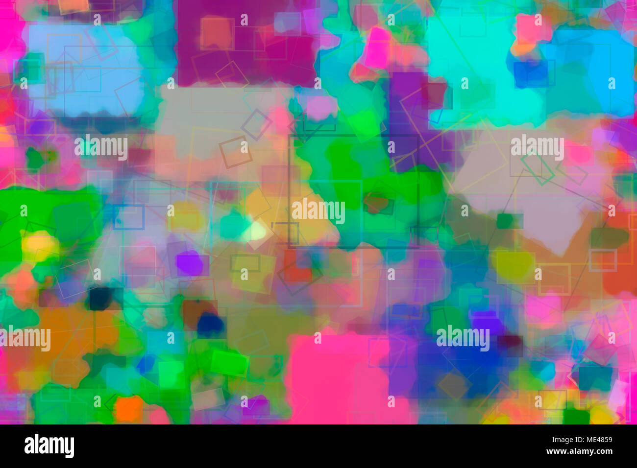 Random square & rectangle shape, digital generative art for web page ...