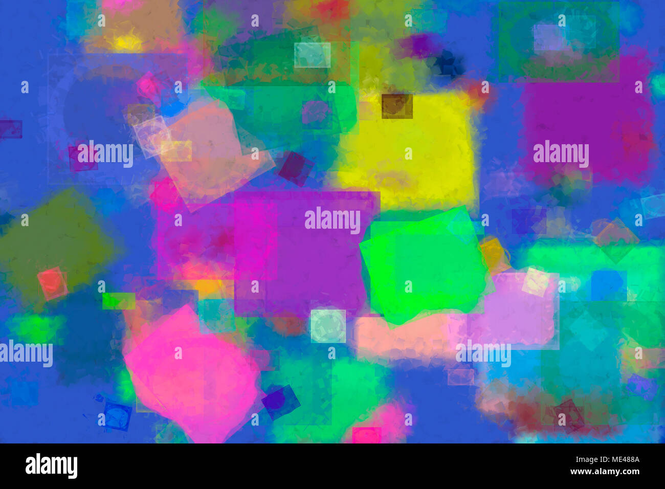 Random square & rectangle shape, digital generative art for web page ...