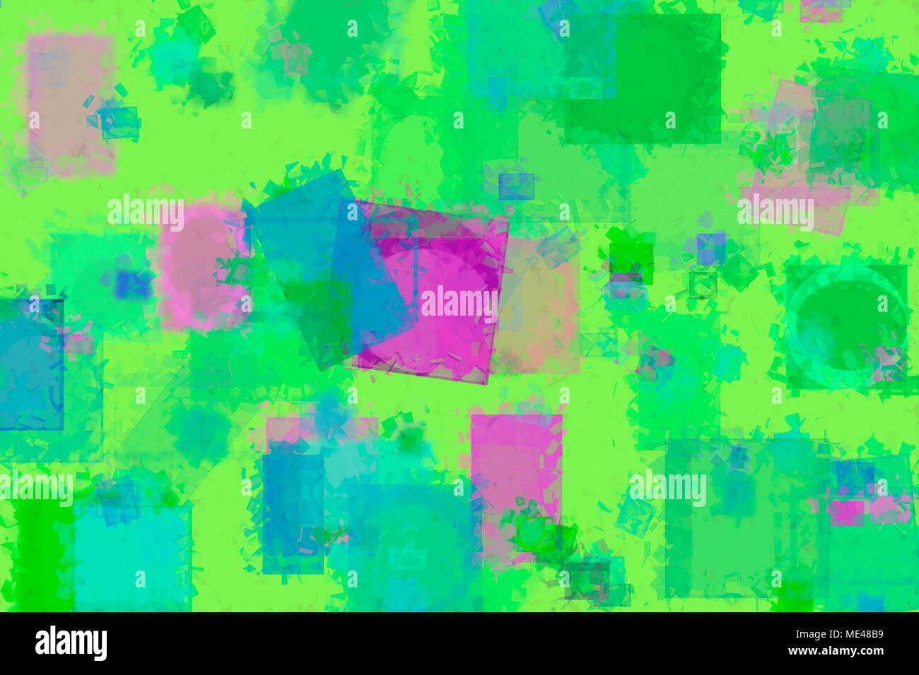 Random square & rectangle shape, digital generative art for web page ...