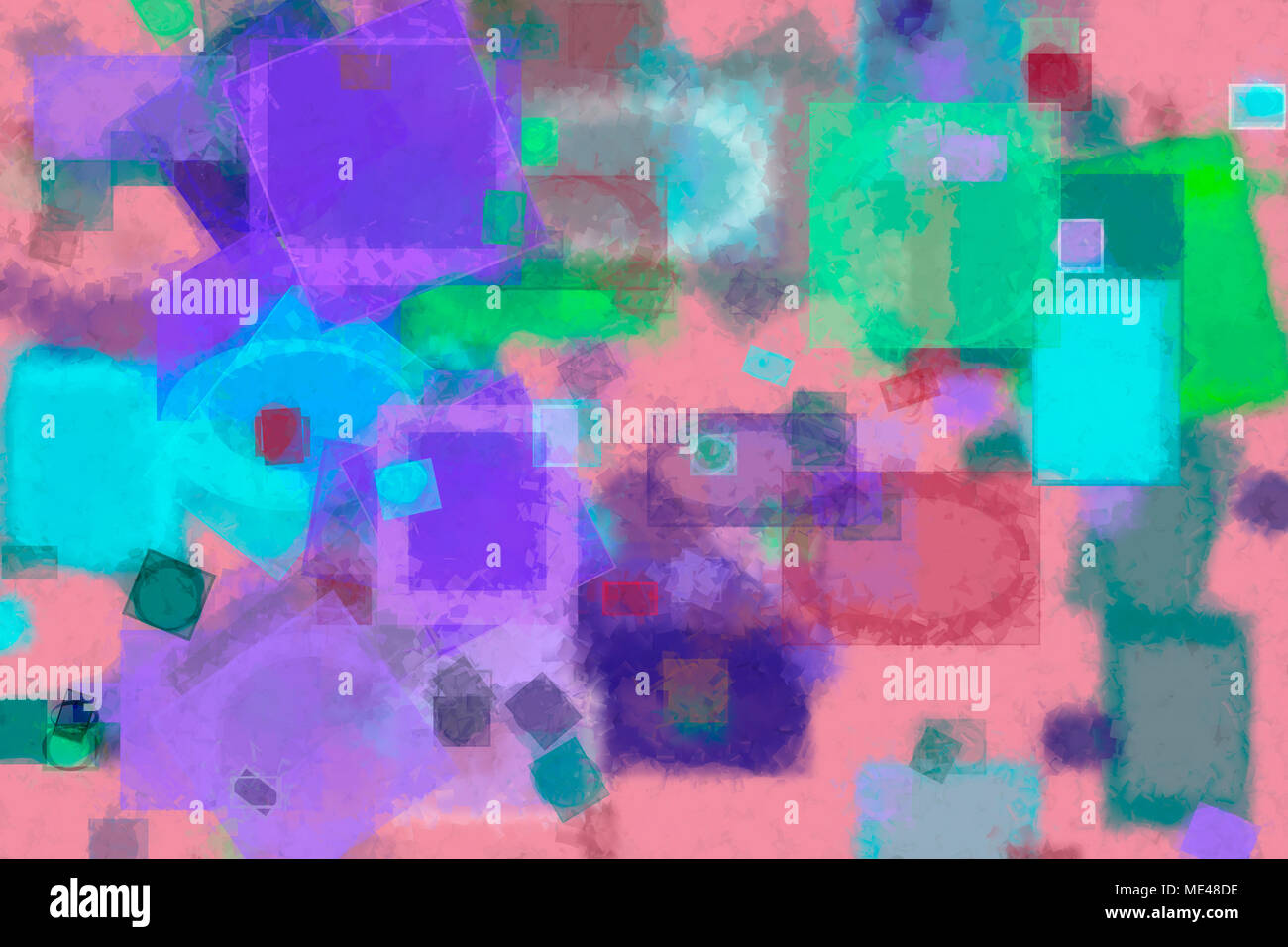 Random square & rectangle shape, digital generative art for web page ...