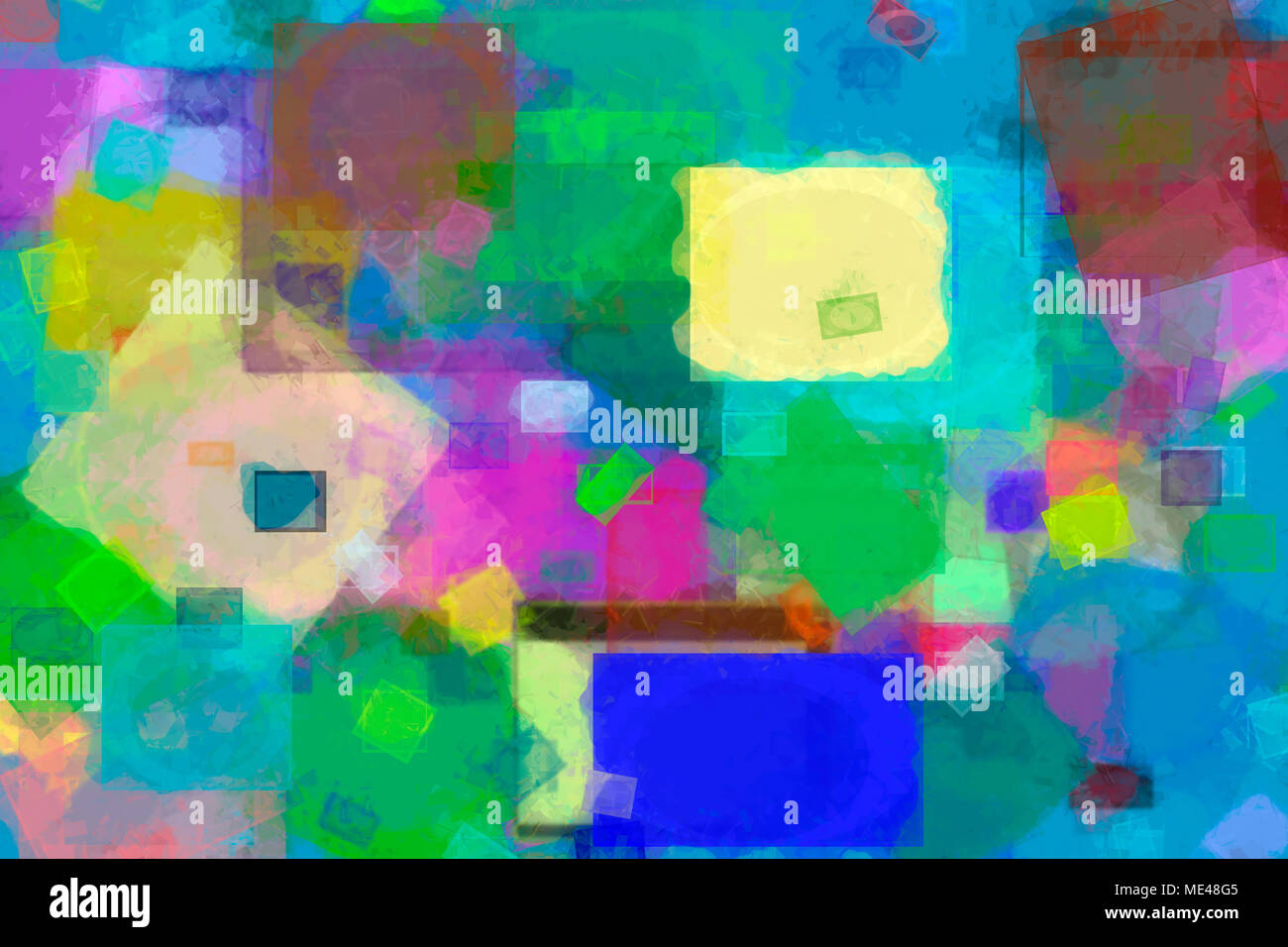 Random square & rectangle shape, digital generative art for web page ...