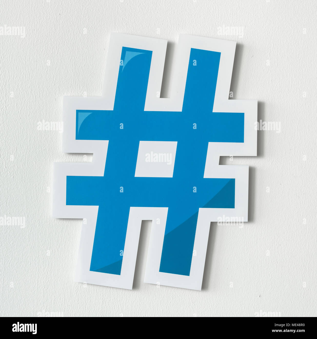Hashtag digital media feed icon Stock Photo