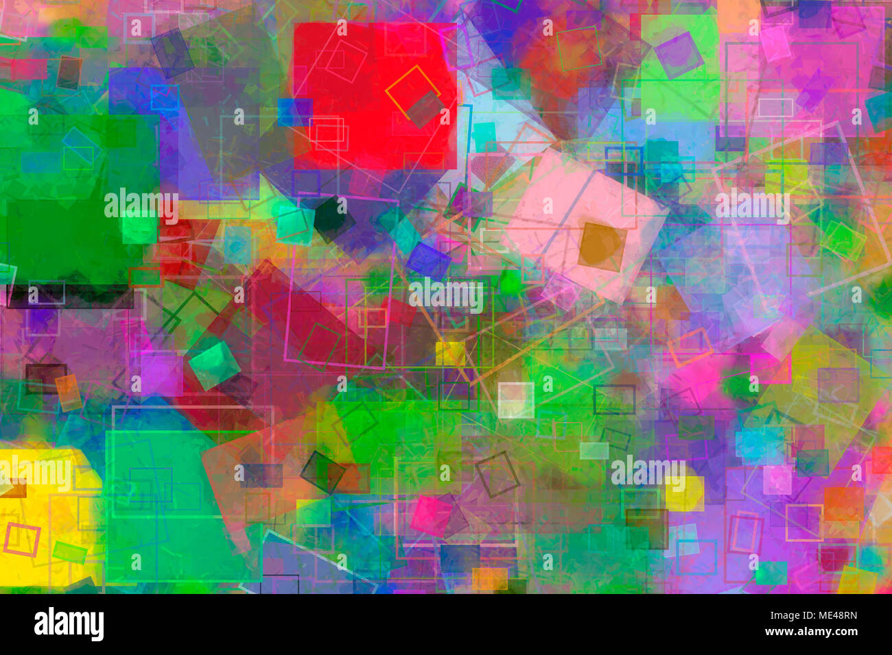 Random square & rectangle shape, digital generative art for web page ...
