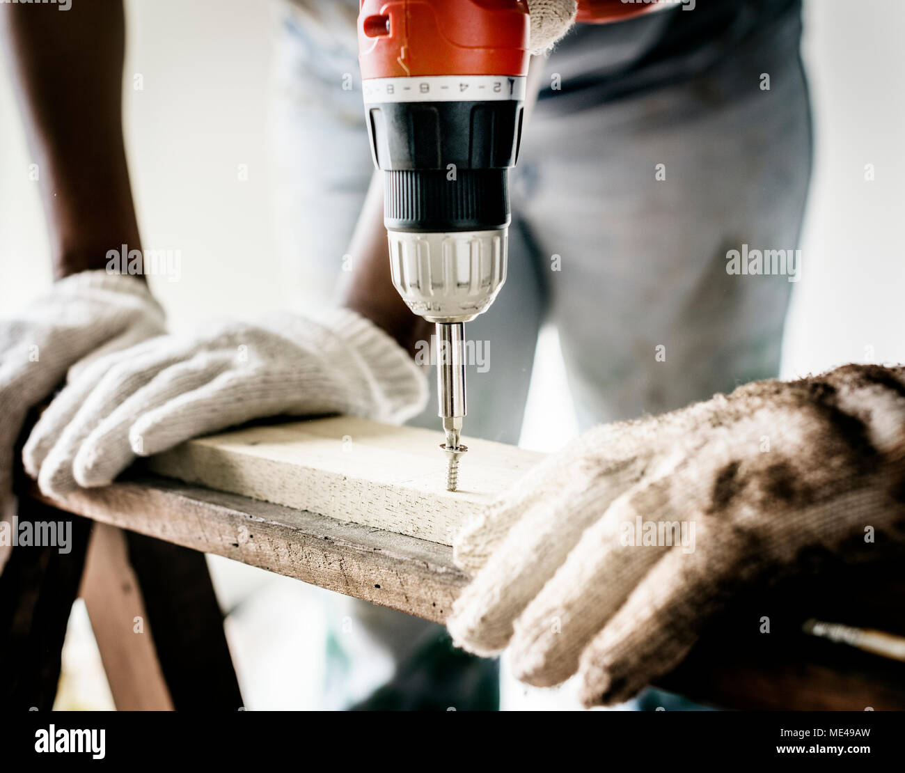 People renovating the house concept Stock Photo