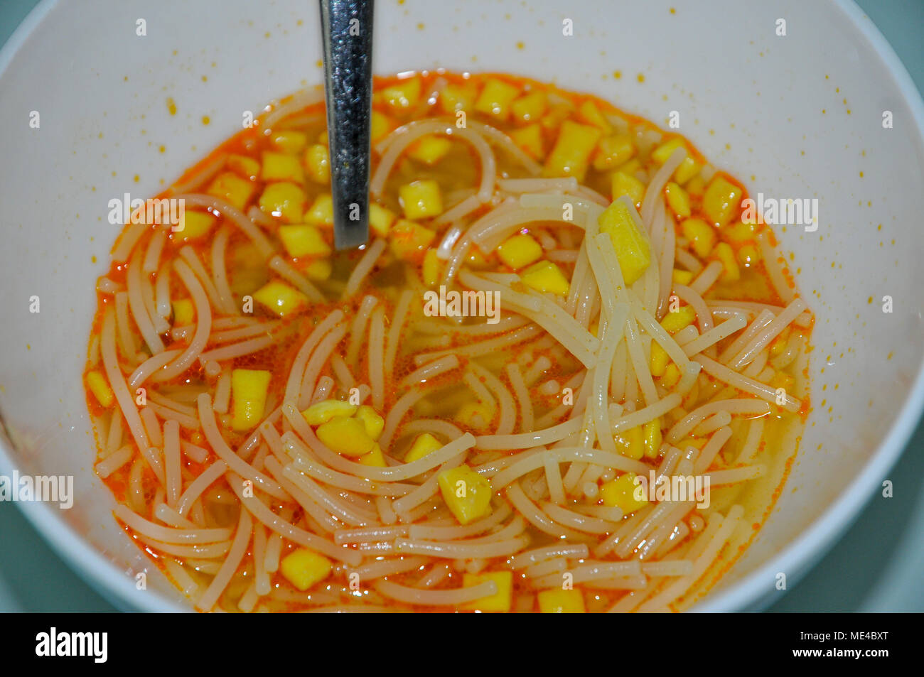 Jewish Chicken Soup with noodles Stock Photo Alamy