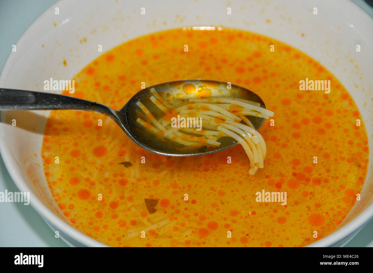 Jewish Chicken Soup with noodles Stock Photo Alamy