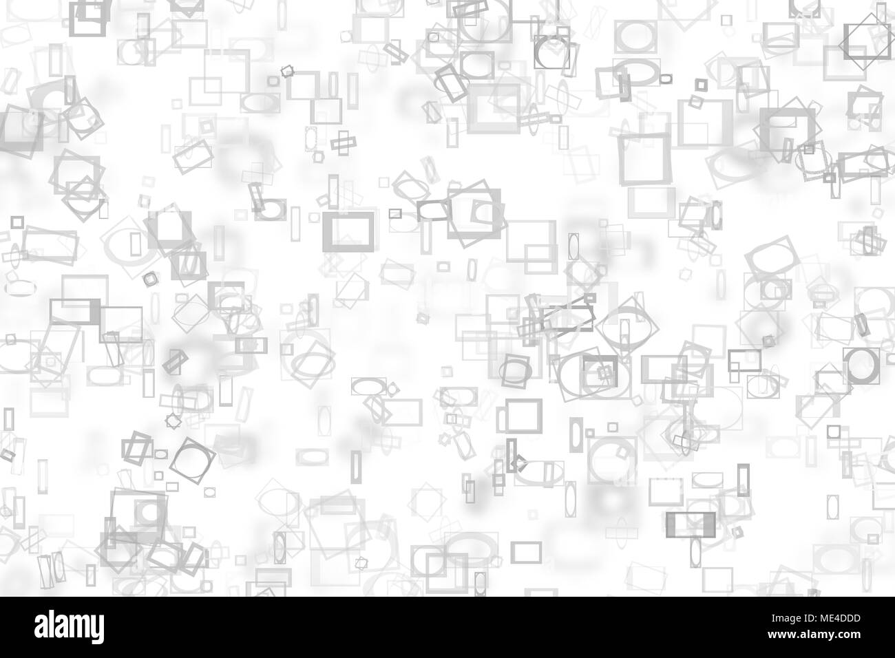 Black & white backgroud with gray random shapes, for graphic design. Stock Photo