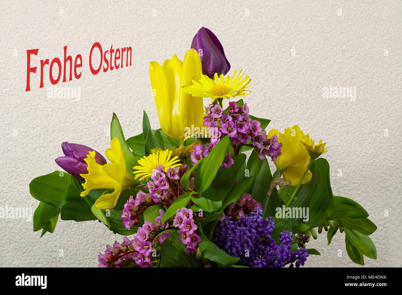 Osterstrauß - Blumenstrauss Stock Photo