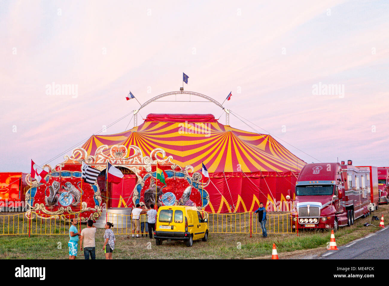 Zavatta Circus, Kerroch, Brittany, France. Stock Photo