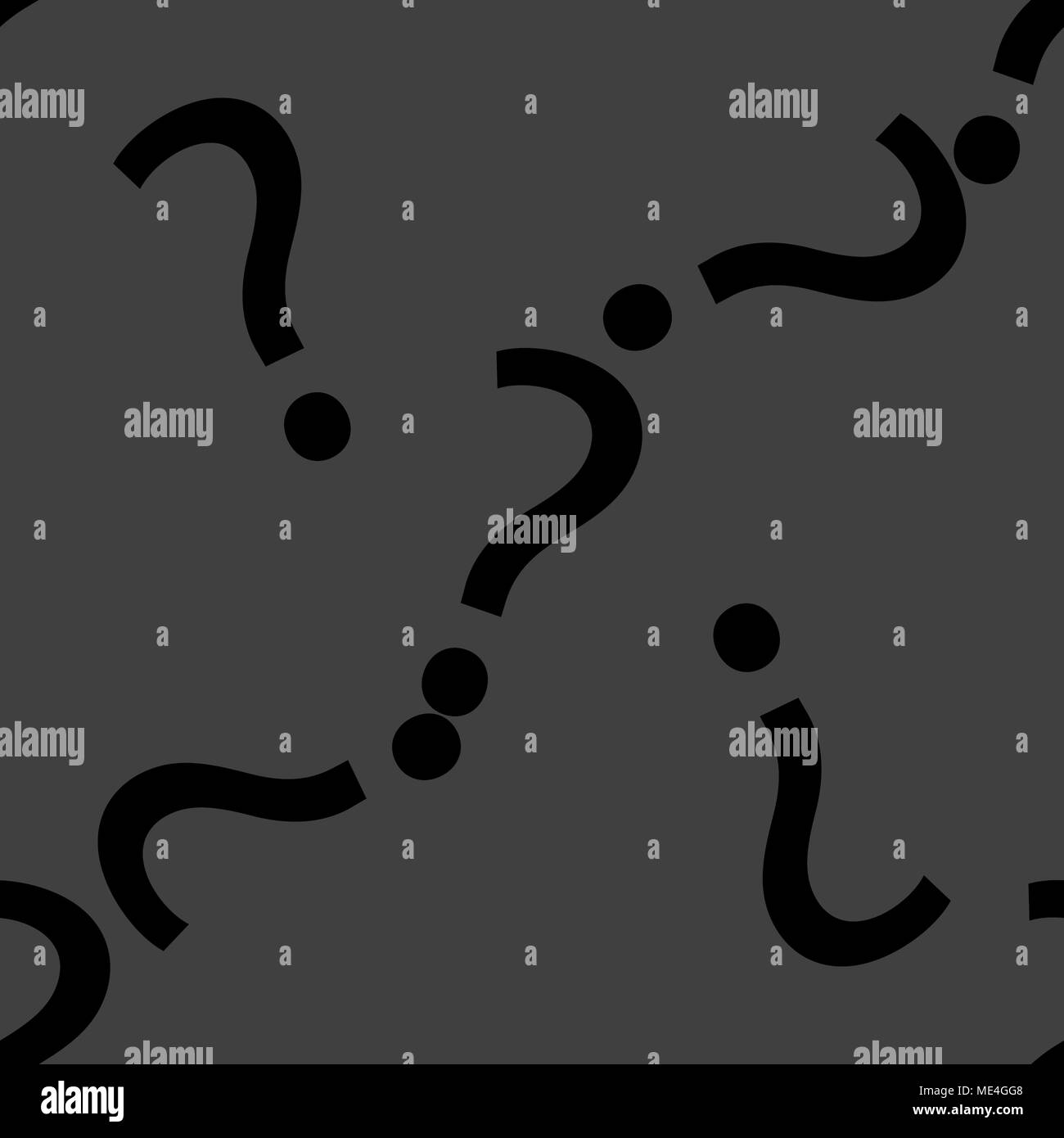 question mark web icon. flat design. Seamless gray pattern. Vector ...