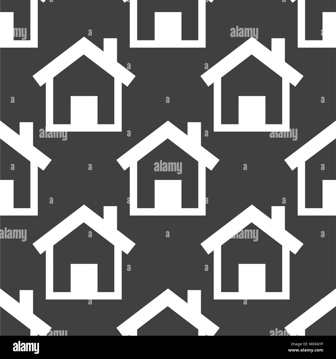 house web icon. flat design. Seamless pattern. Vector EPS10 Stock ...