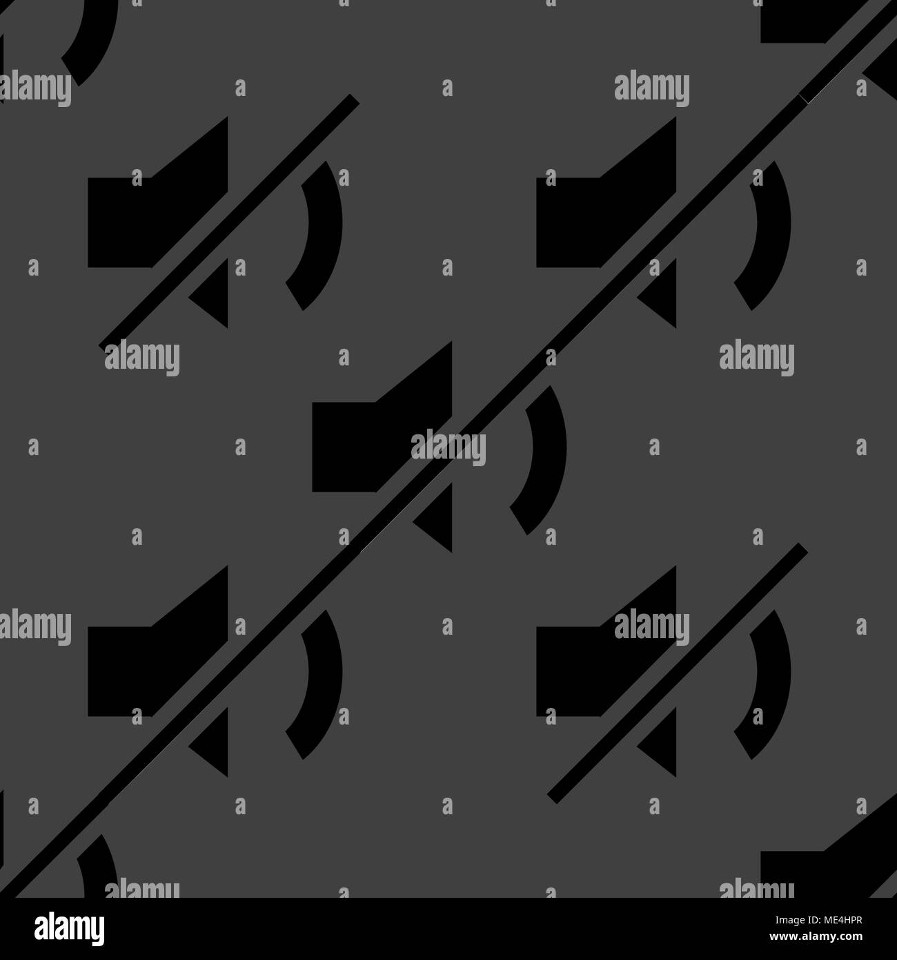 Mute sound web icon. flat design. Seamless pattern. Vector EPS10 Stock Vector