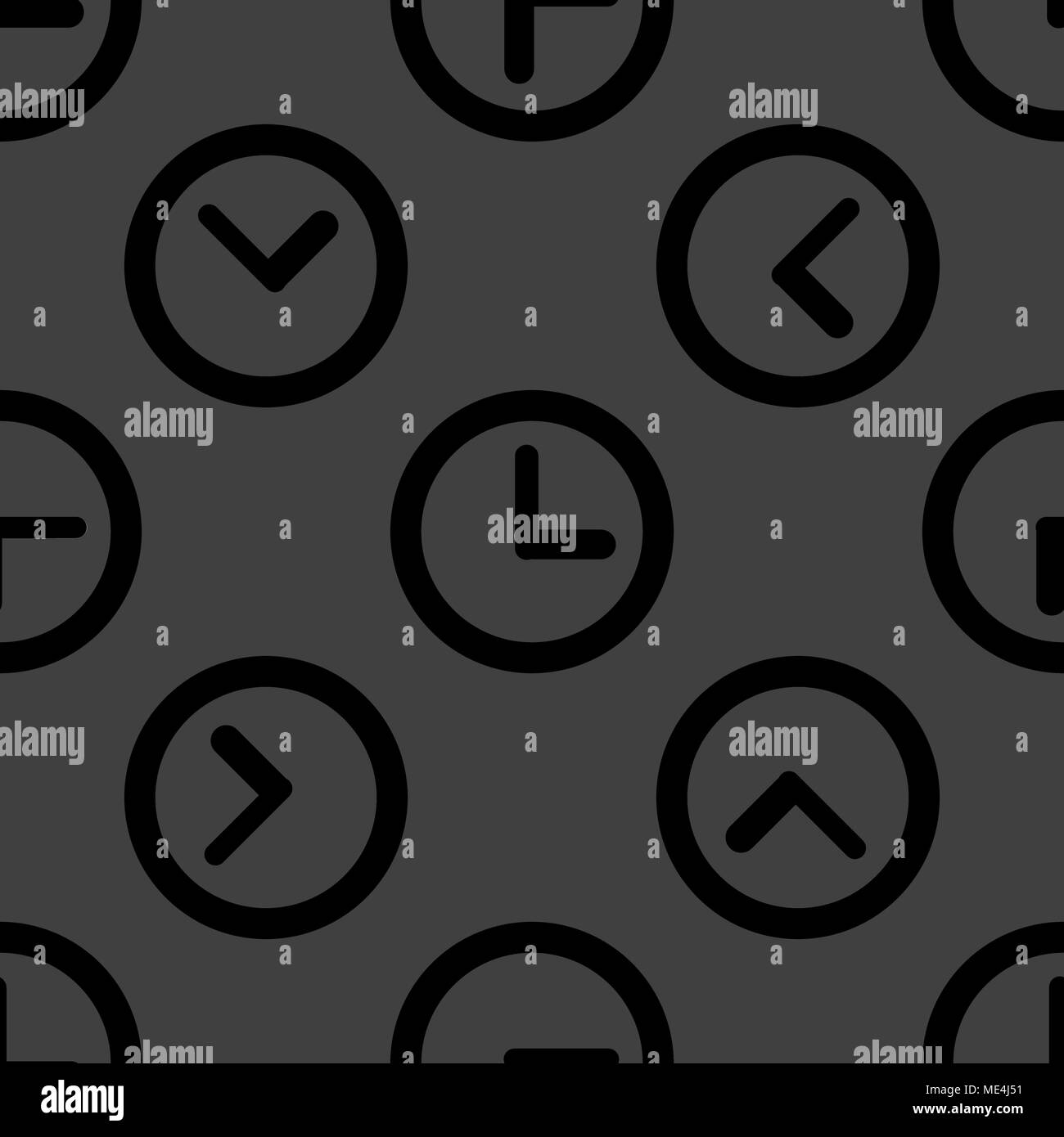 Watch web icon. flat design. Seamless pattern. Vector EPS10 Stock Vector