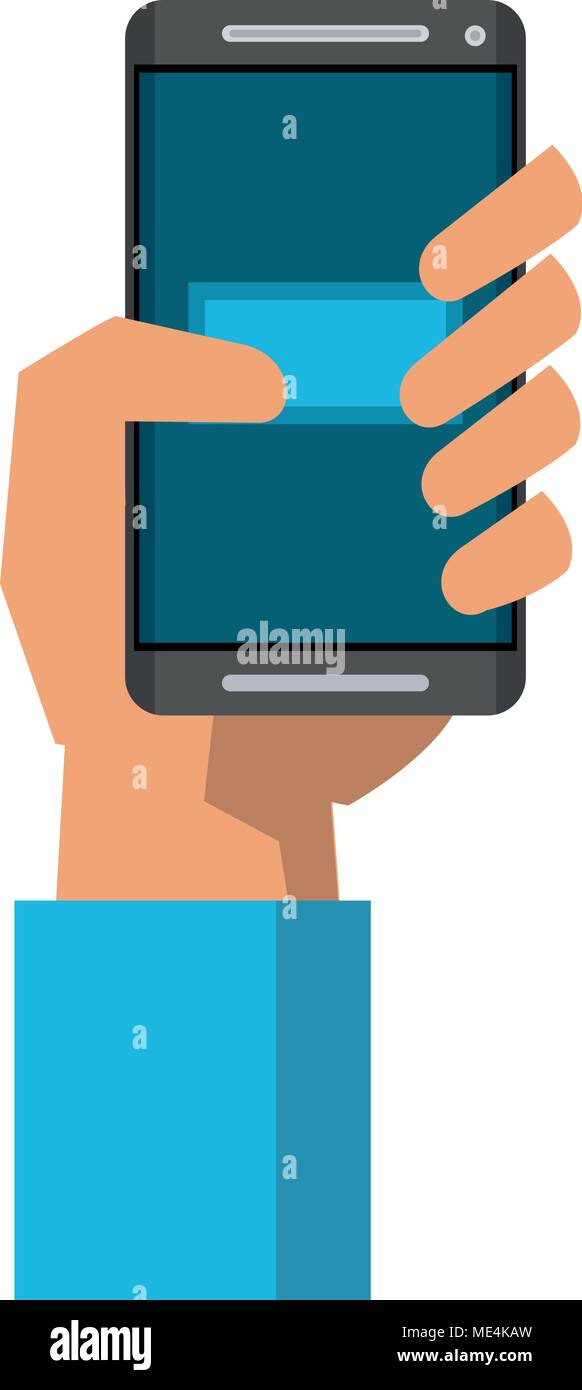 Hand with smartphone Stock Vector Image & Art - Alamy