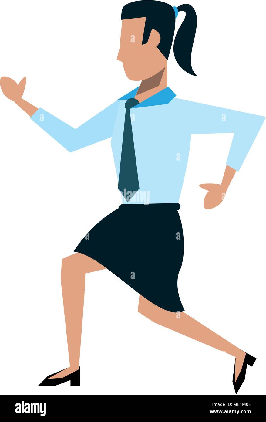 Business woman running Stock Vector Image & Art - Alamy