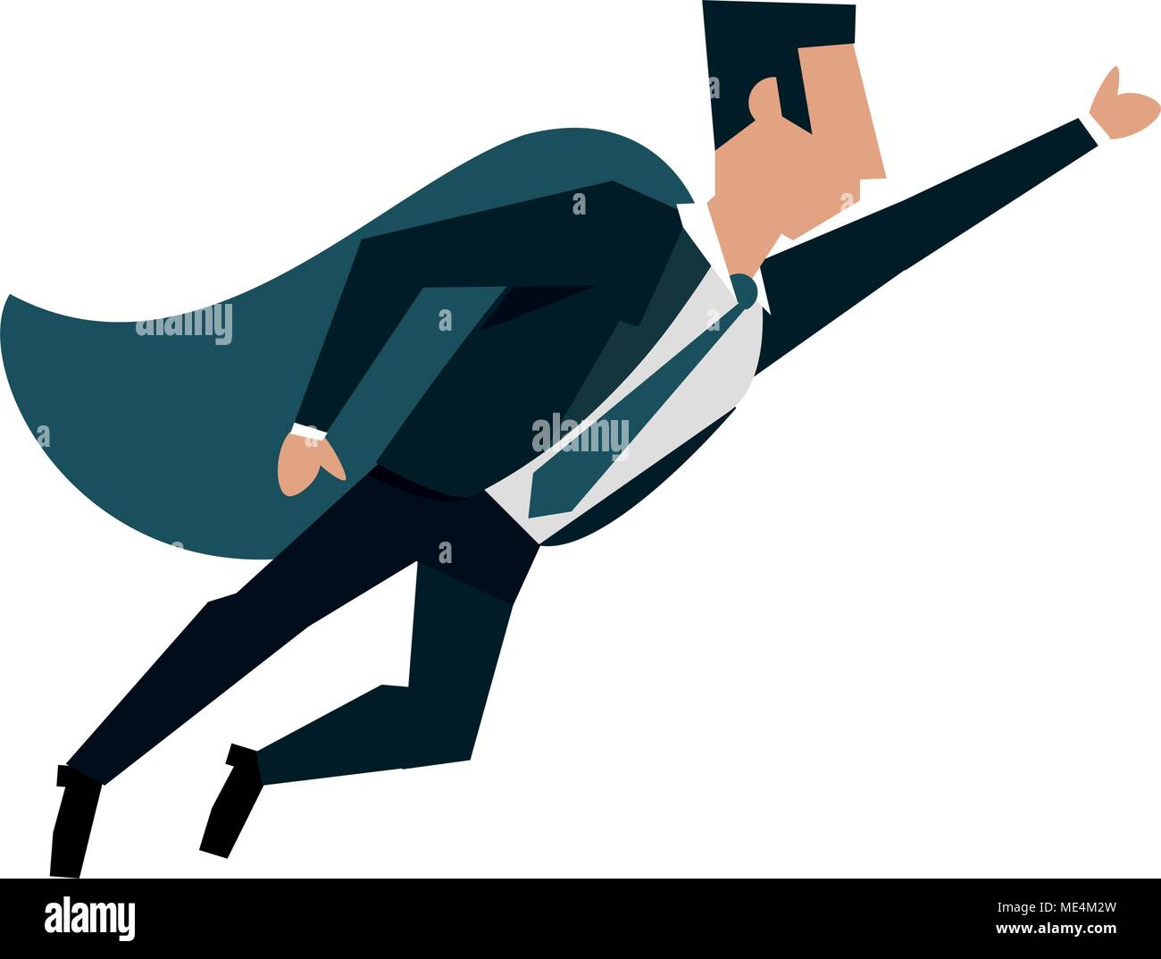 Businessman superhero flying Stock Vector Image & Art - Alamy