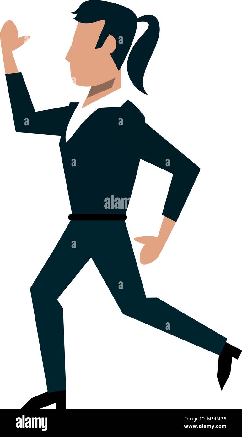 Business woman running Stock Vector Image & Art - Alamy
