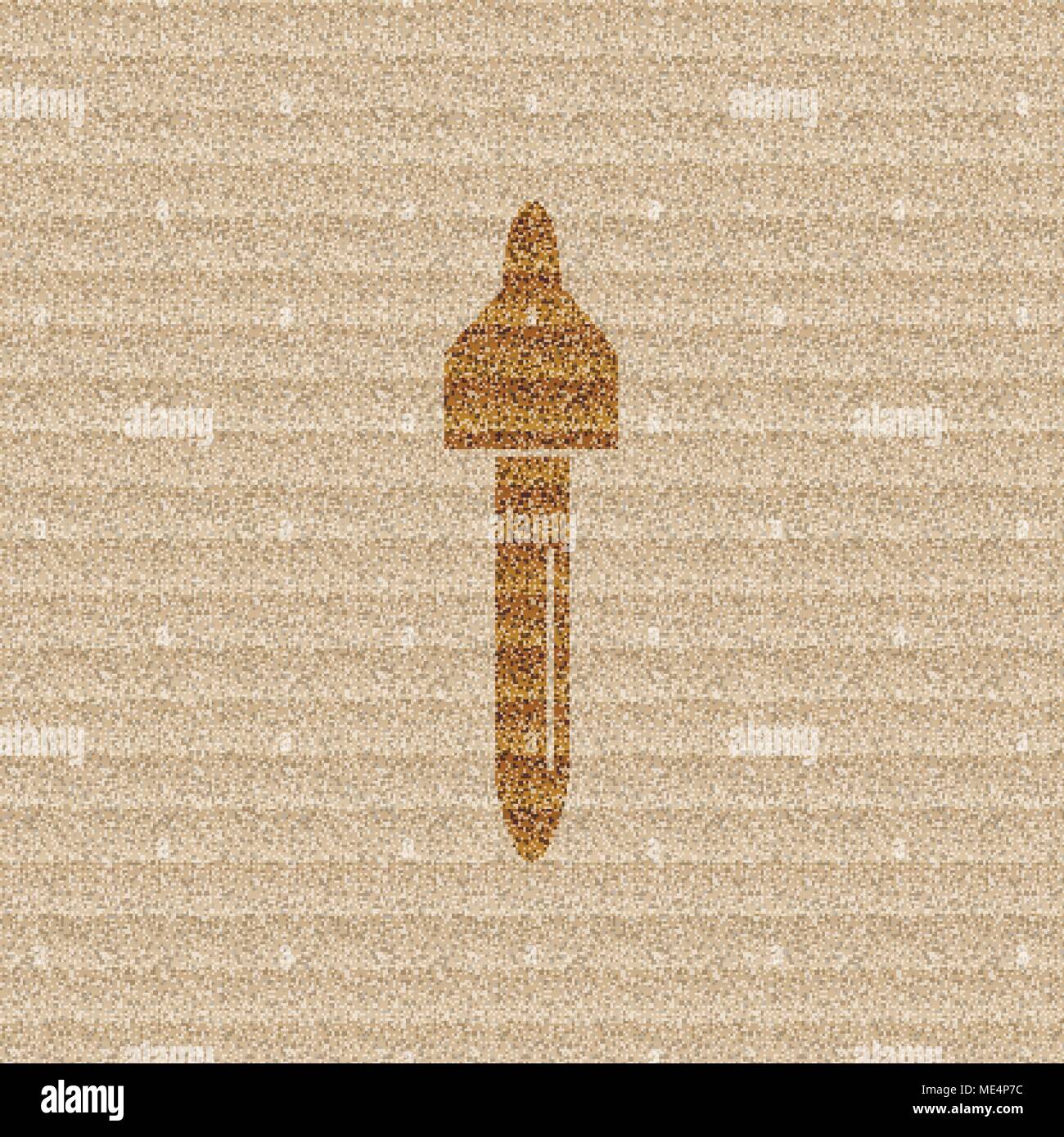 dropper icon symbol on cardboard background. Vector illustration Stock Vector