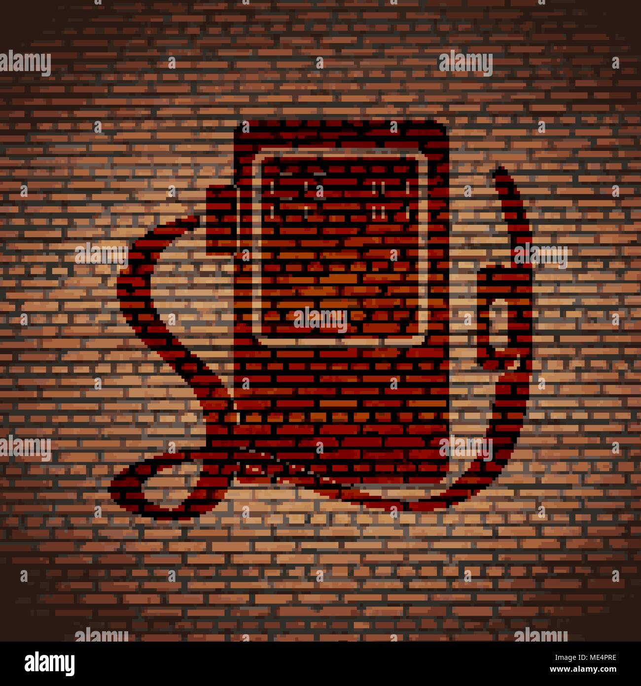 Brick station wall Stock Vector Images - Alamy