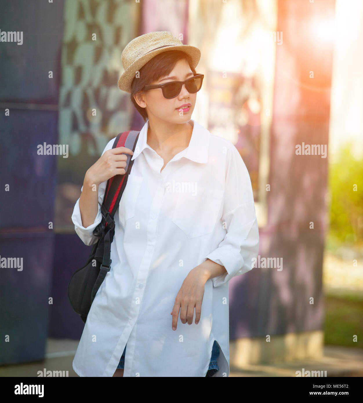 Younger asian woman wearing hi-res stock photography and images - Alamy