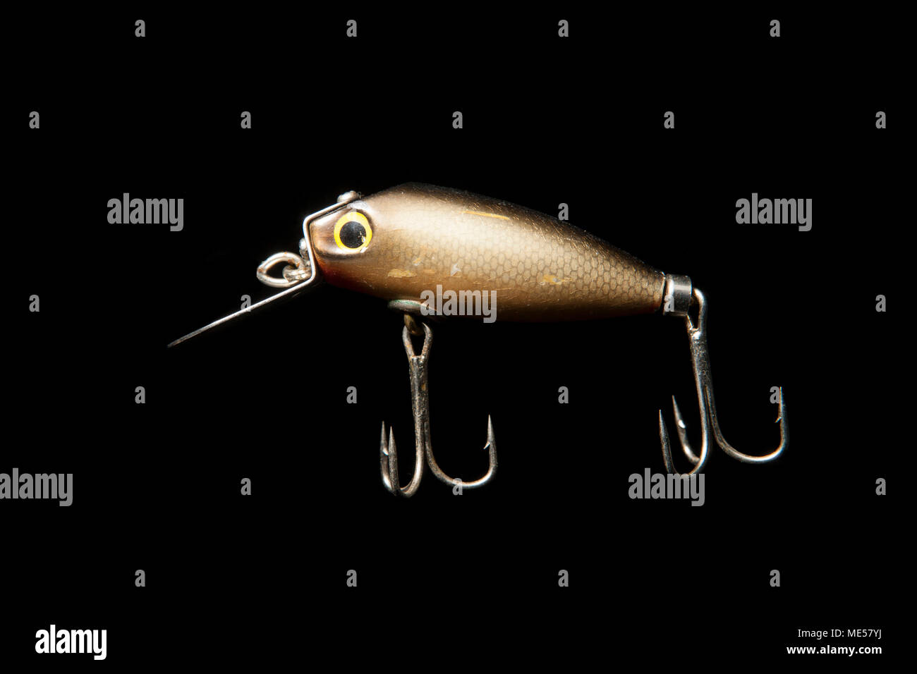 A vintage fishing lure also known as a plug from a fishing tackle collection Dorset England UK GB Stock Photo