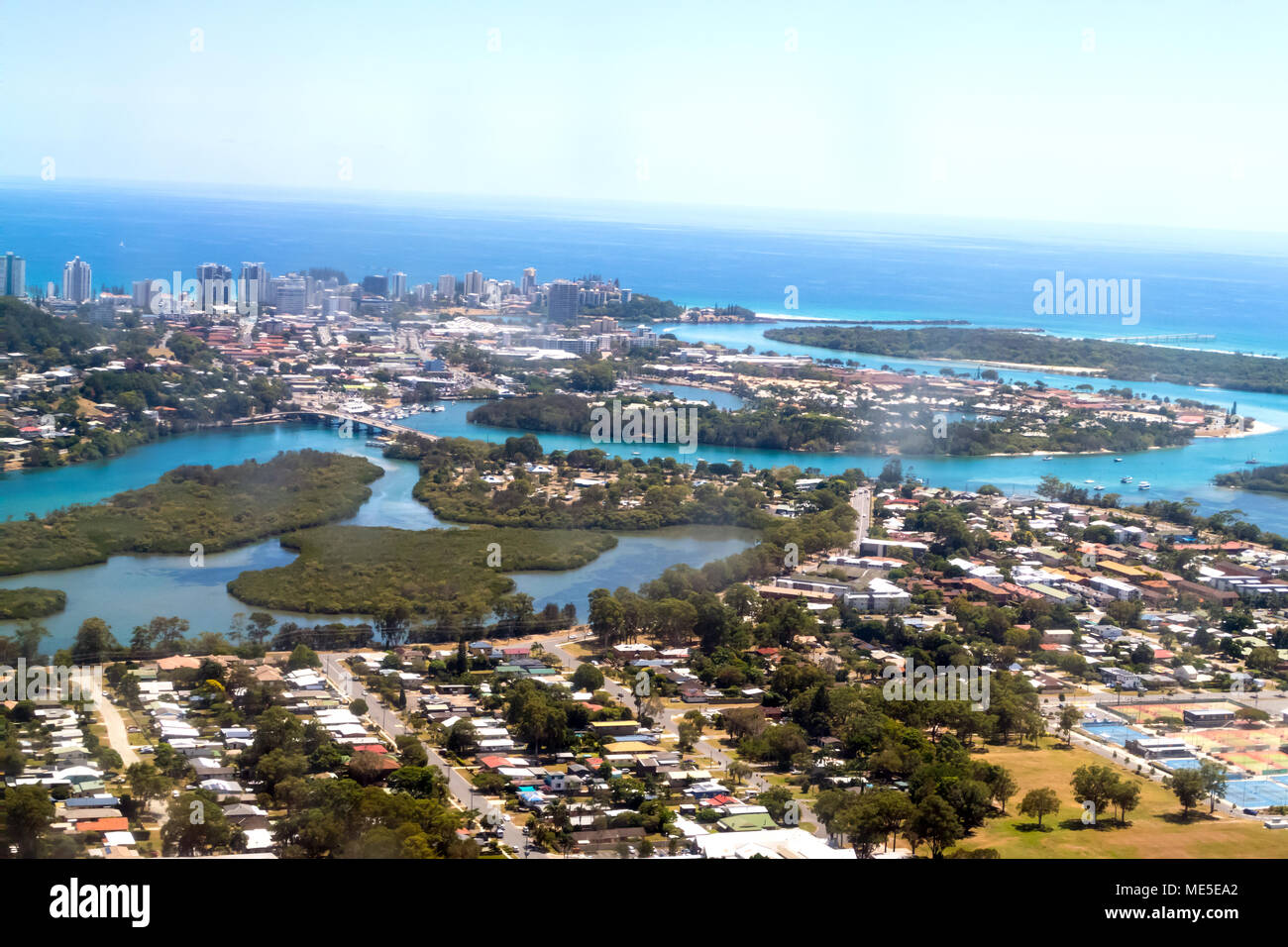 Tweed Heads on the New South Wales and Queensland border in Australia Stock Photo