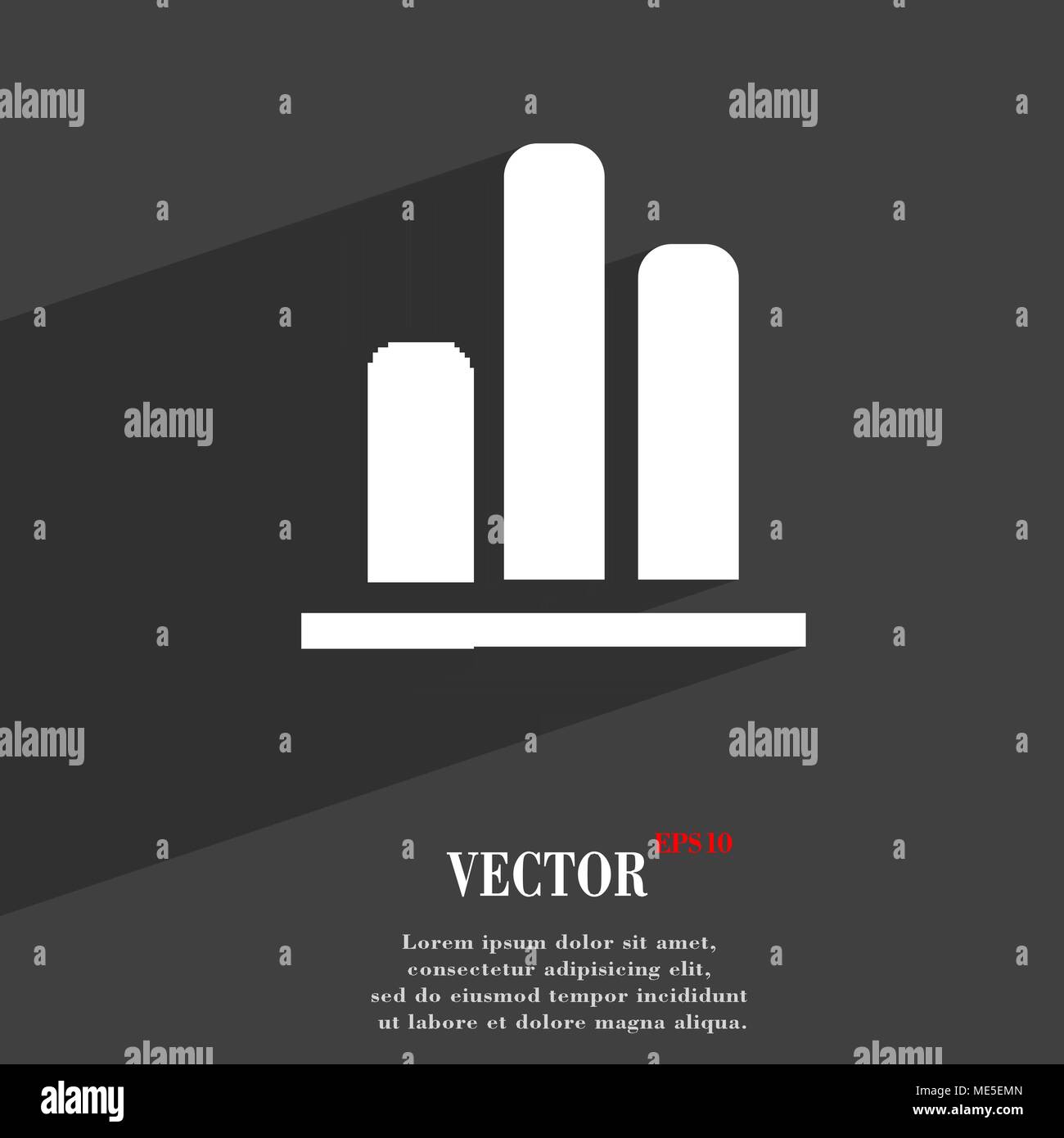Growth and development concept. graph of Rate icon symbol Flat modern ...