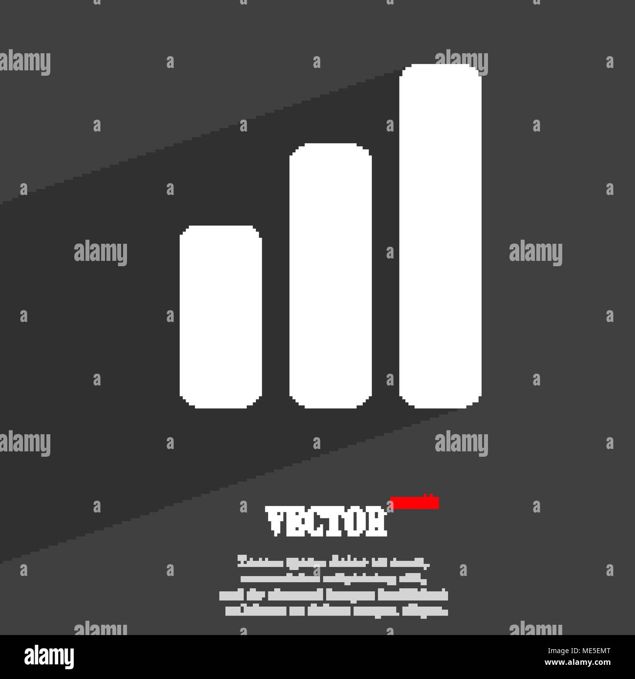 Growth and development concept. graph of Rate icon symbol Flat modern ...