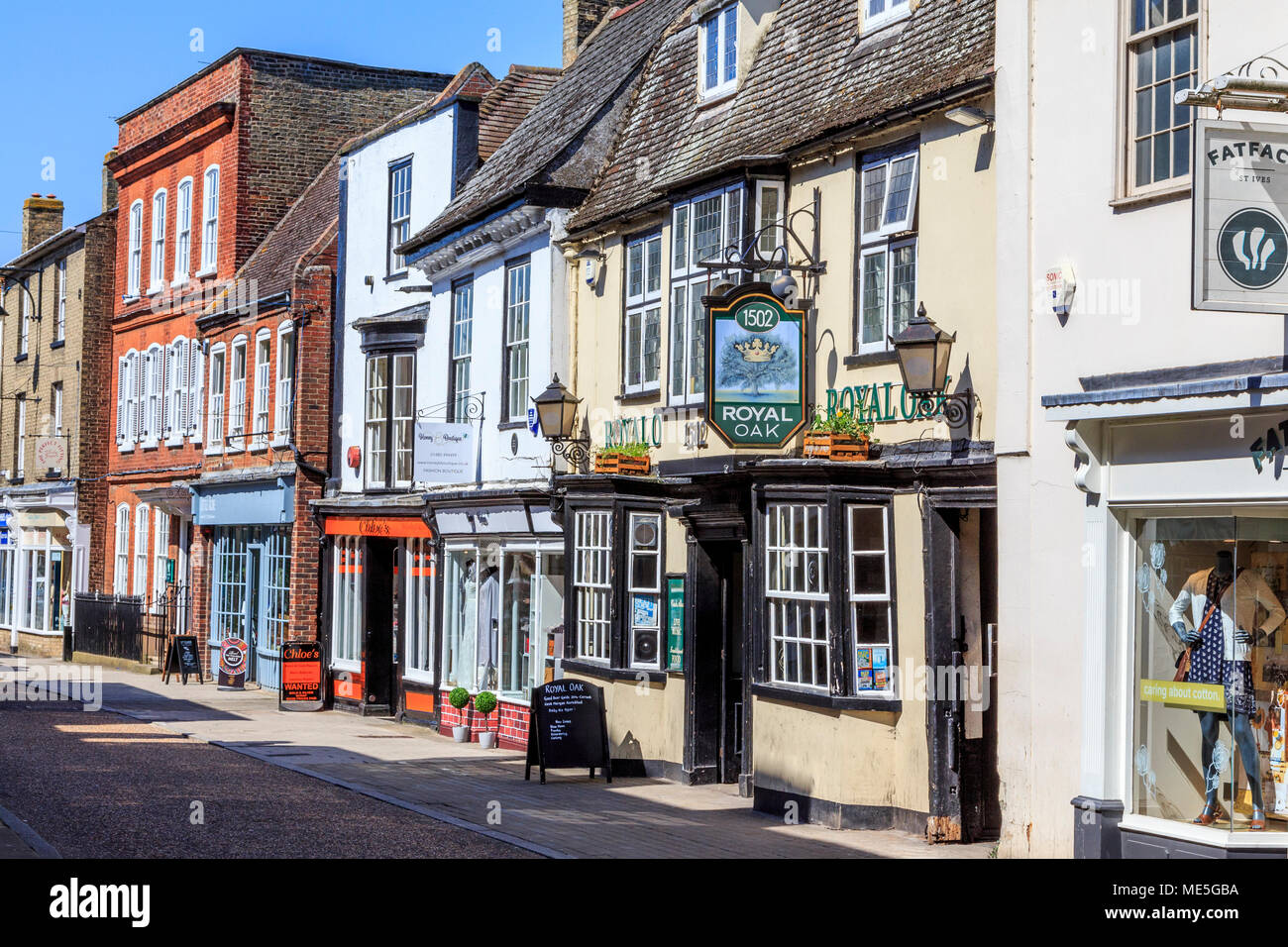 The old riverport, St Ives town centre on the great river ouse