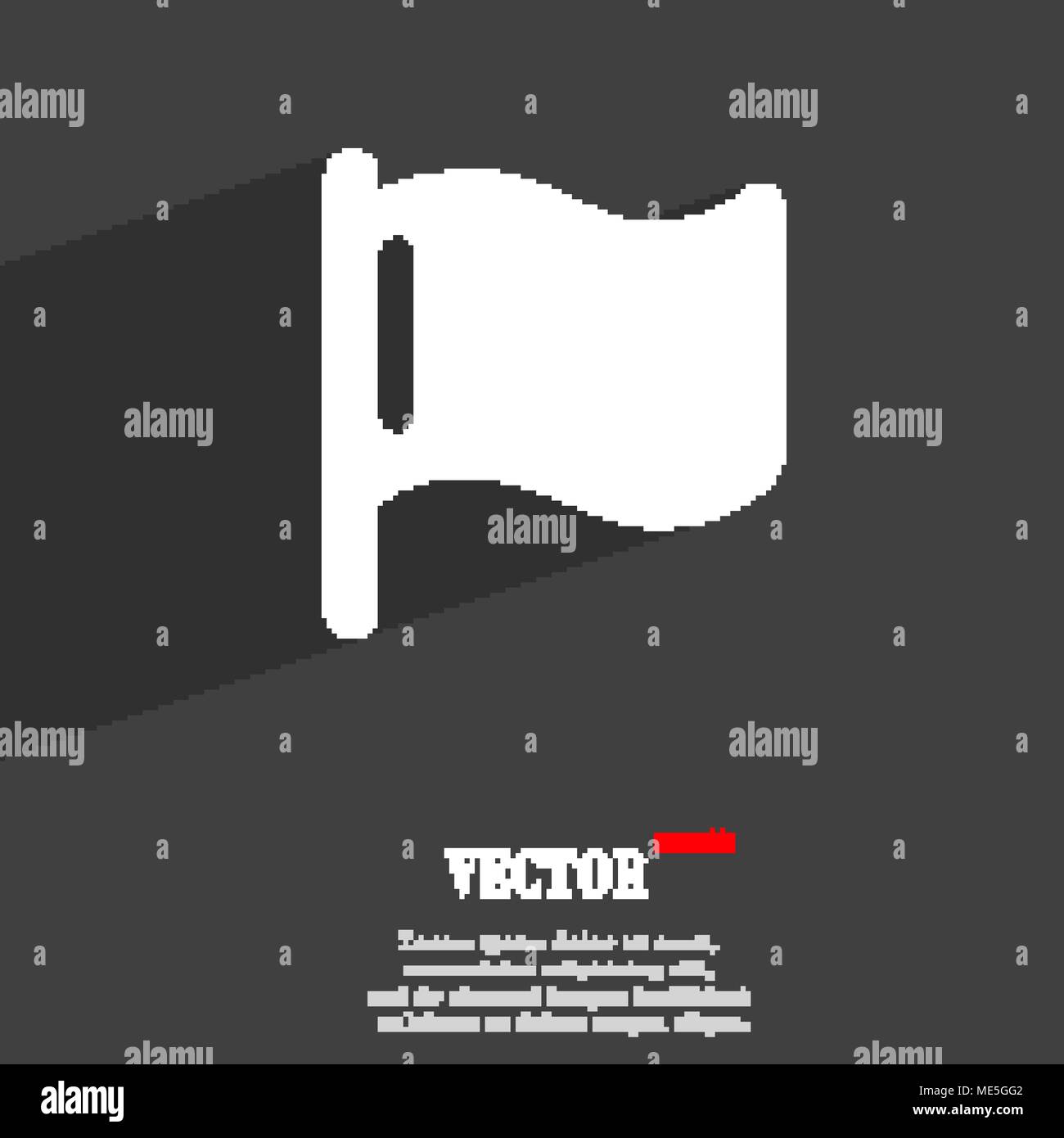 flag icon symbol Flat modern web design with long shadow and space for ...