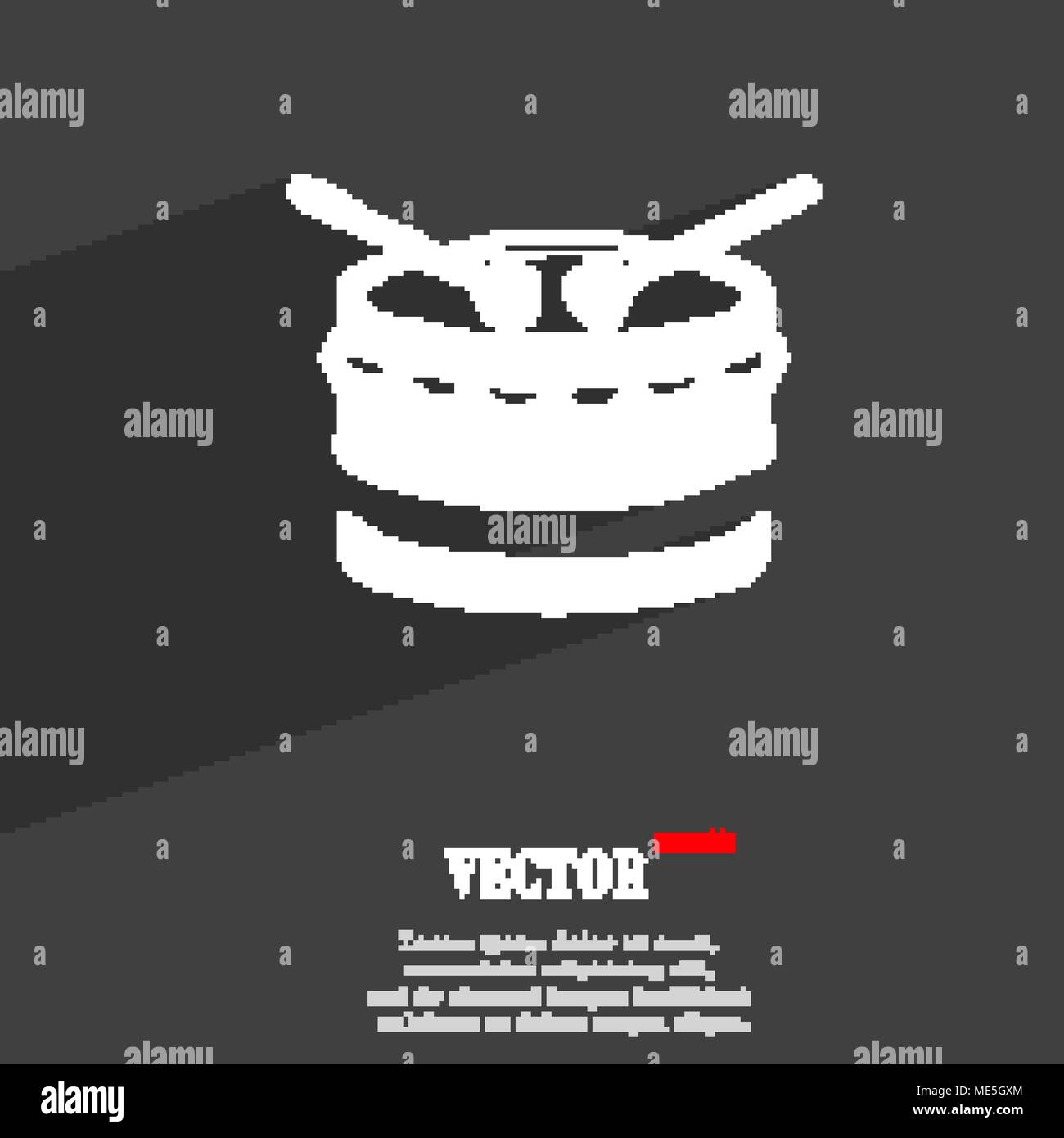 drum icon symbol Flat modern web design with long shadow and space for ...
