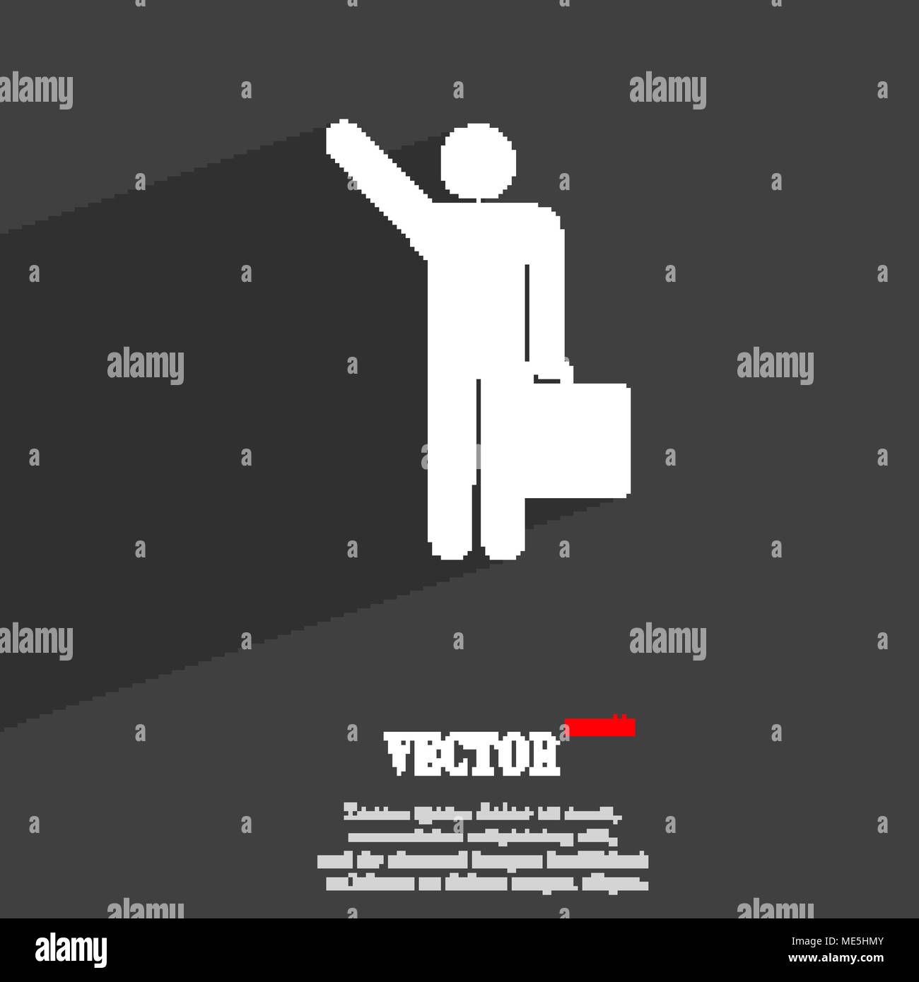 tourist icon symbol Flat modern web design with long shadow and space for your text. Vector illustration Stock Vector