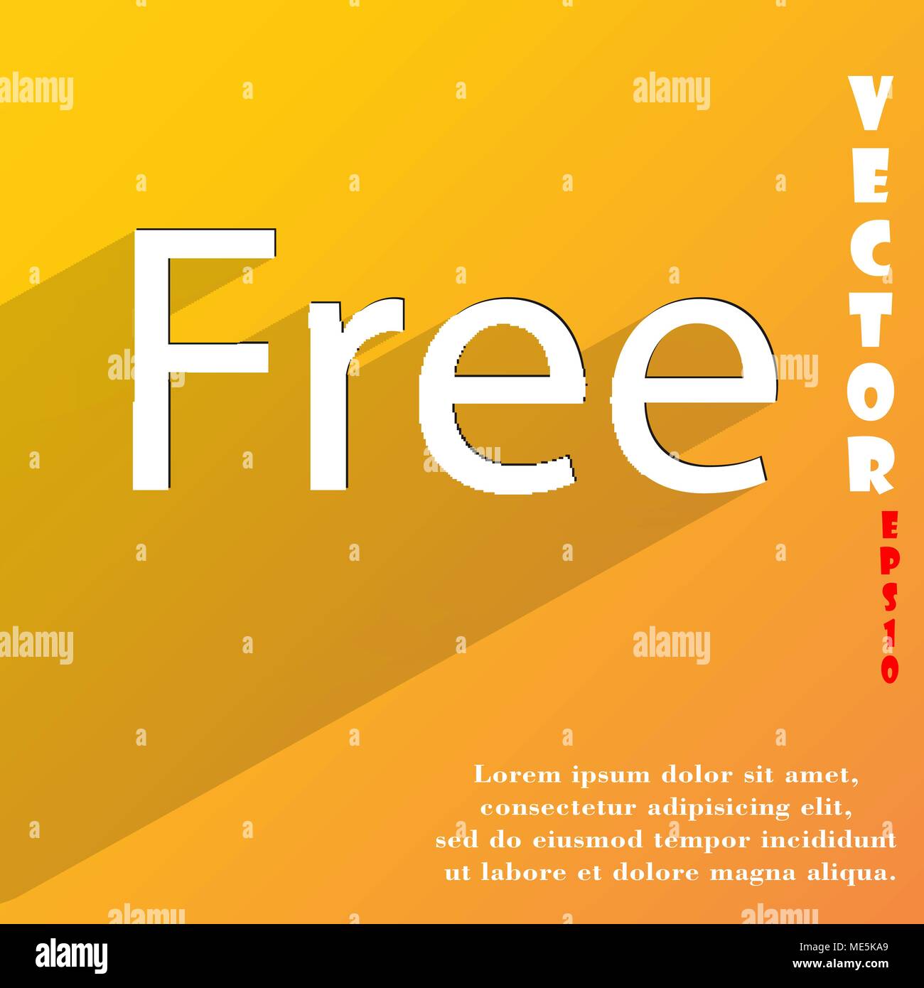 Free icon symbol Flat modern web design with long shadow and space for ...