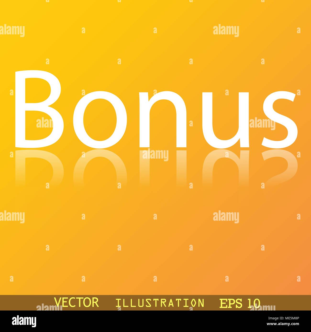 Bonus icon symbol Flat modern web design with reflection and space for ...