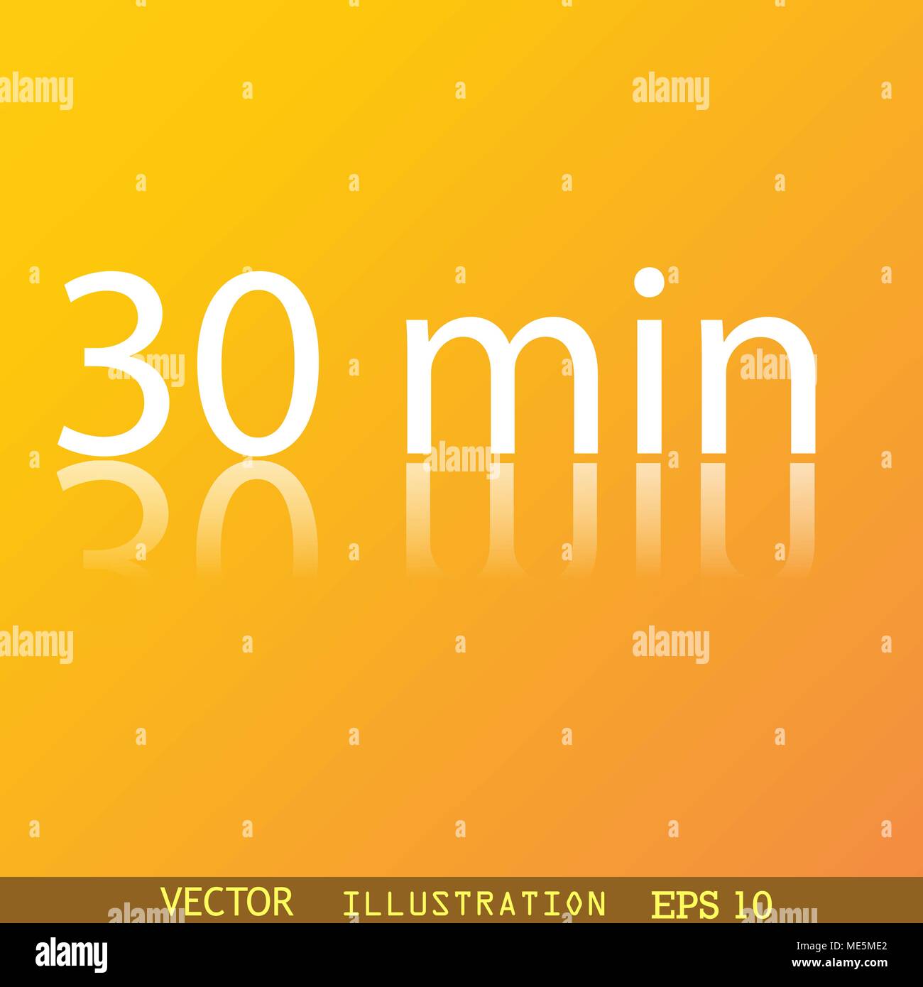 30 icon symbol Flat modern web design with reflection and space for ...