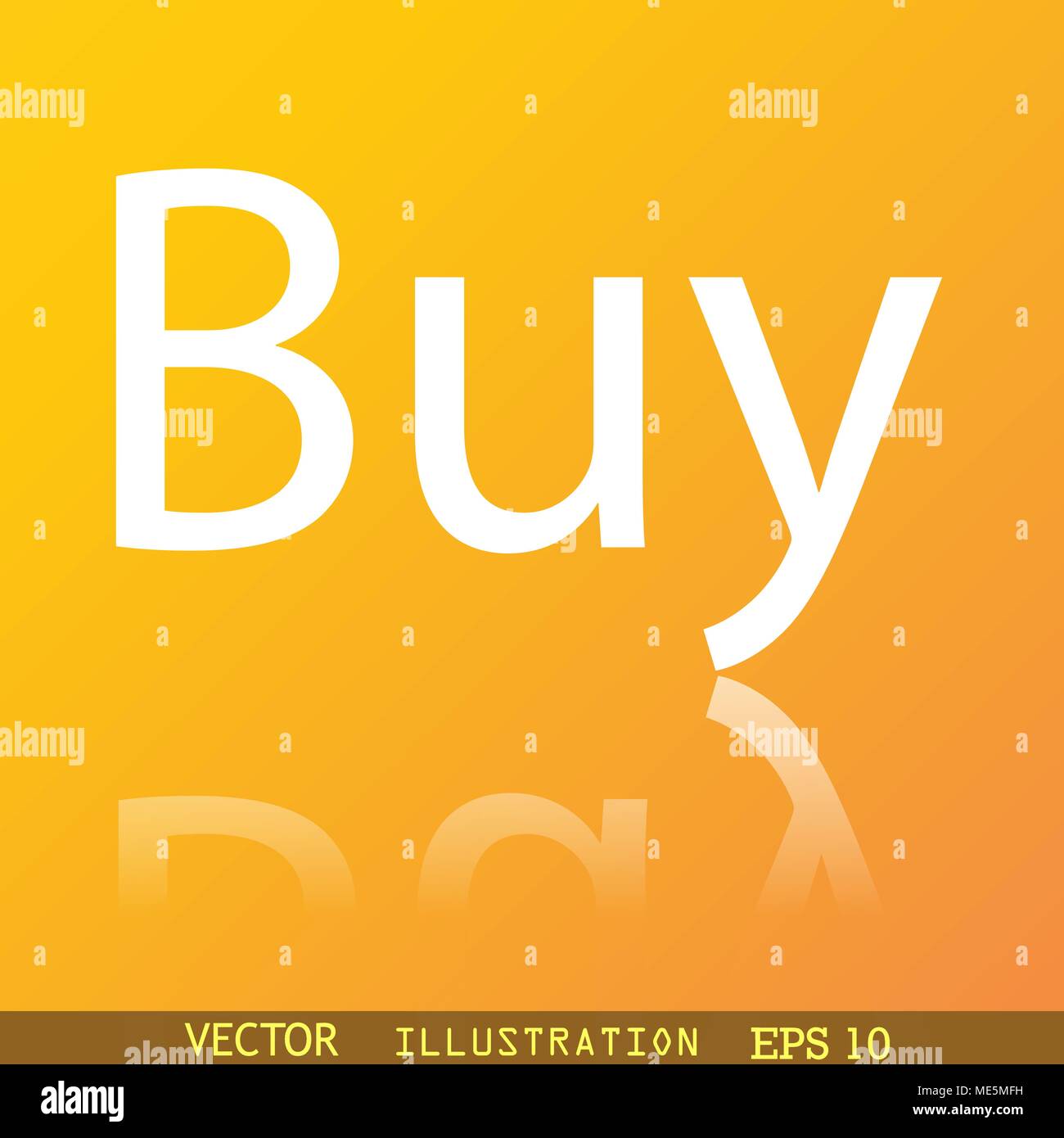Buy icon symbol Flat modern web design with reflection and space for ...