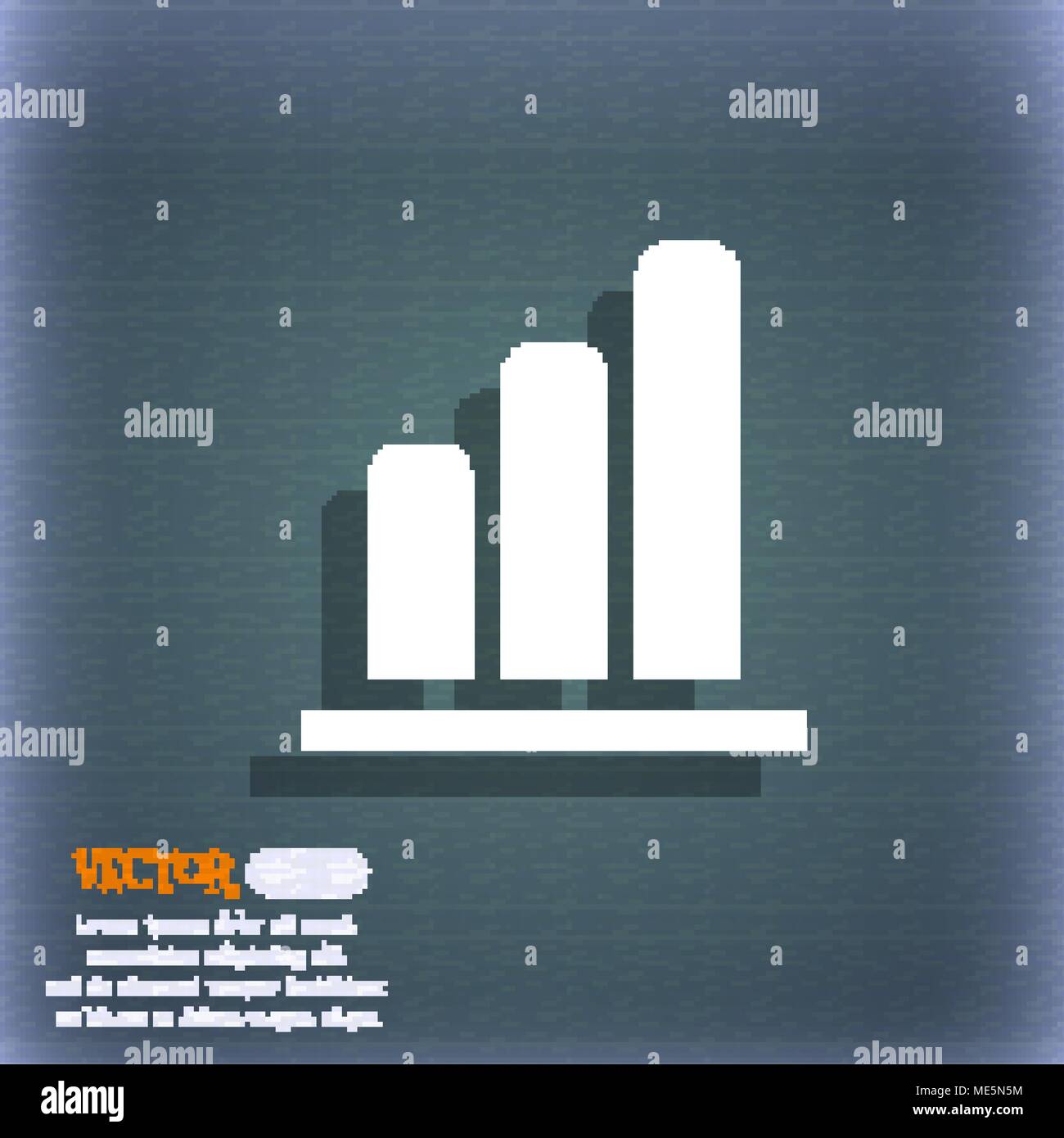 Growth and development concept. graph of Rate icon symbol on the blue ...