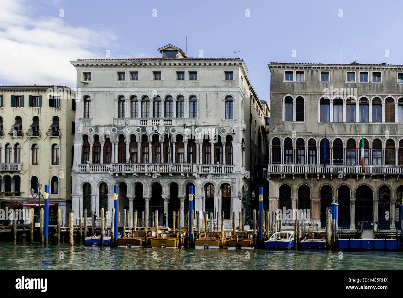 VENICE-MARCH 9:beautiful palace on the venetian Grand Canal,Venice,Italy,on March 9,2017. Stock Photo