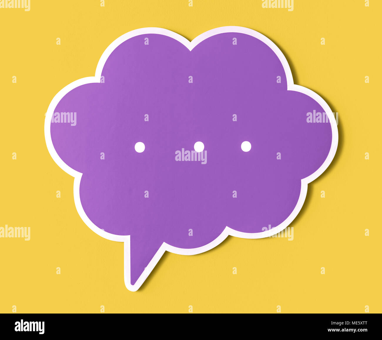 Conversation speech bubble cut out icon Stock Photo