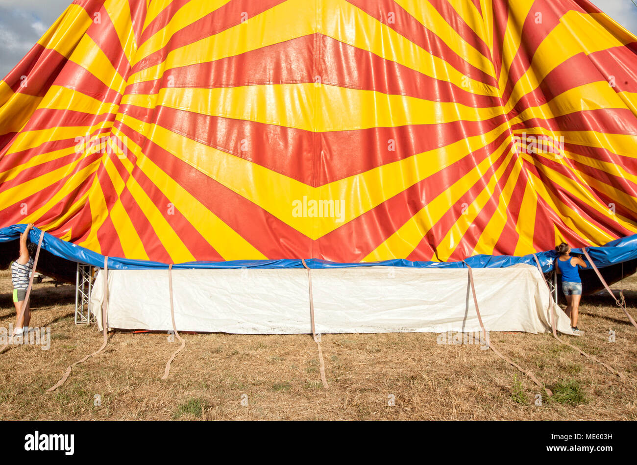 Zavatta Circus, Kerroch, Brittany, France. Stock Photo