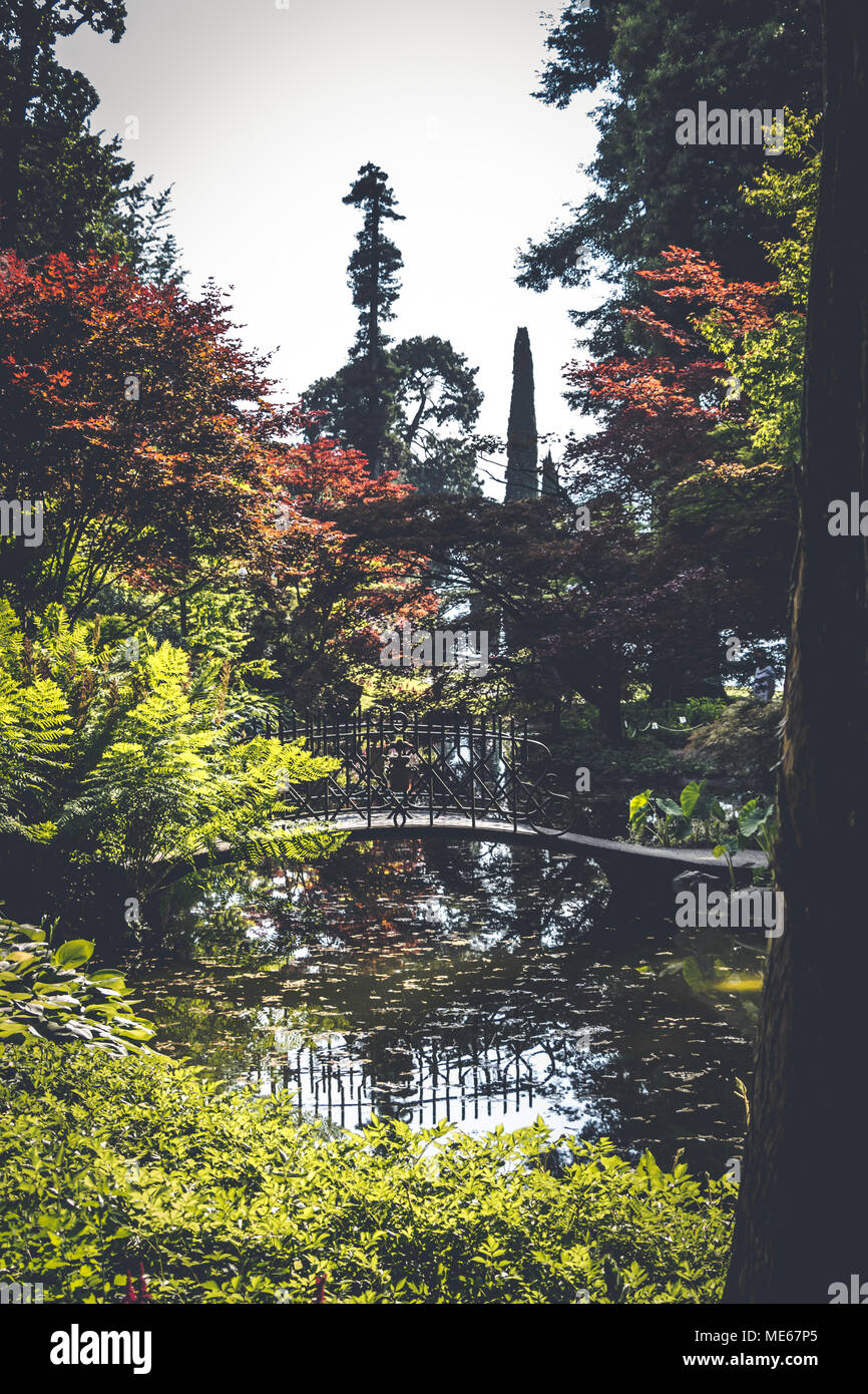 The Gardens of Villa Melzi - Bellagio - Lago di Como - Italy Stock Photo