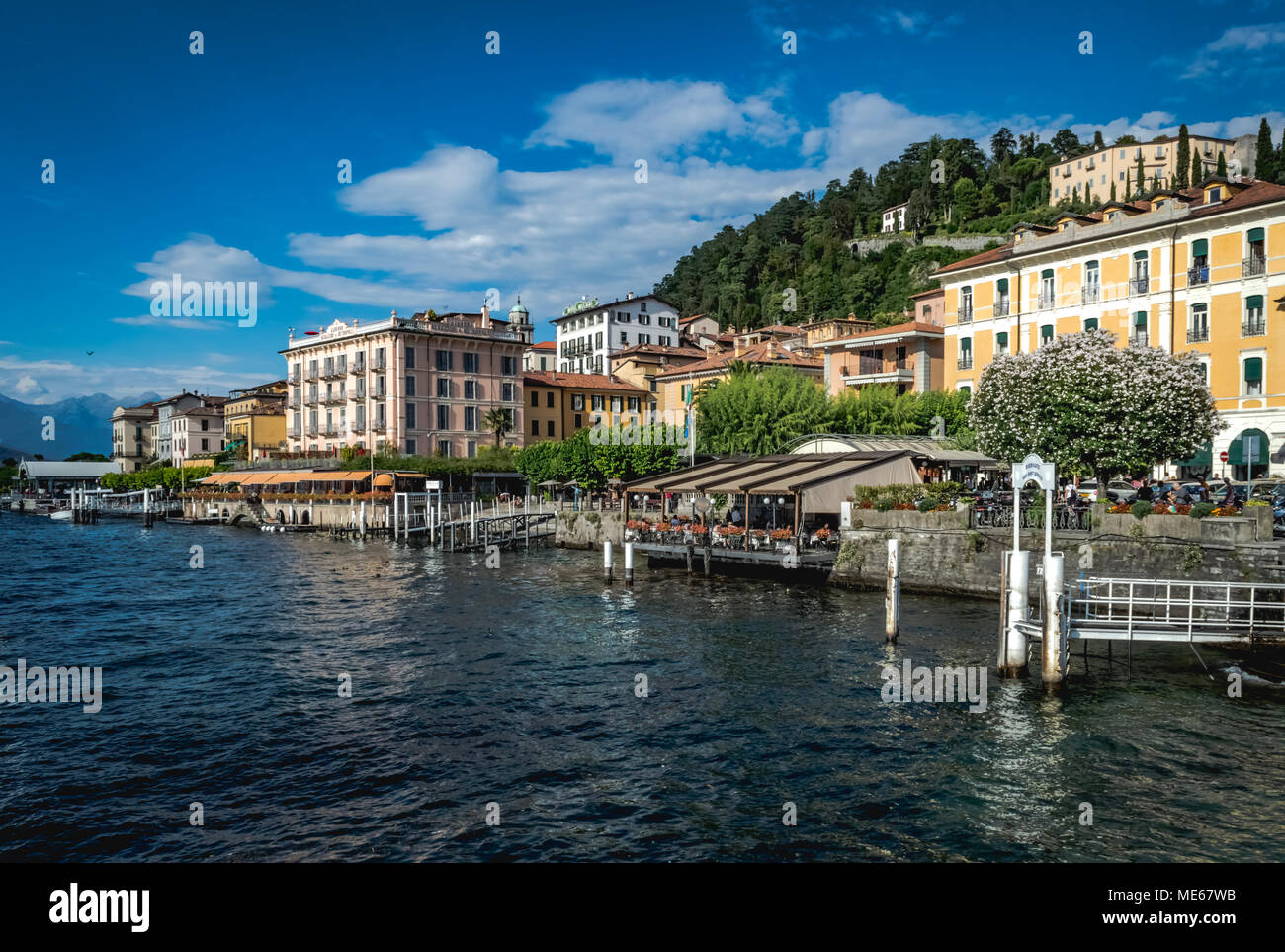 Summer evening in Bellagio - Lago di Como - Italy Stock Photo