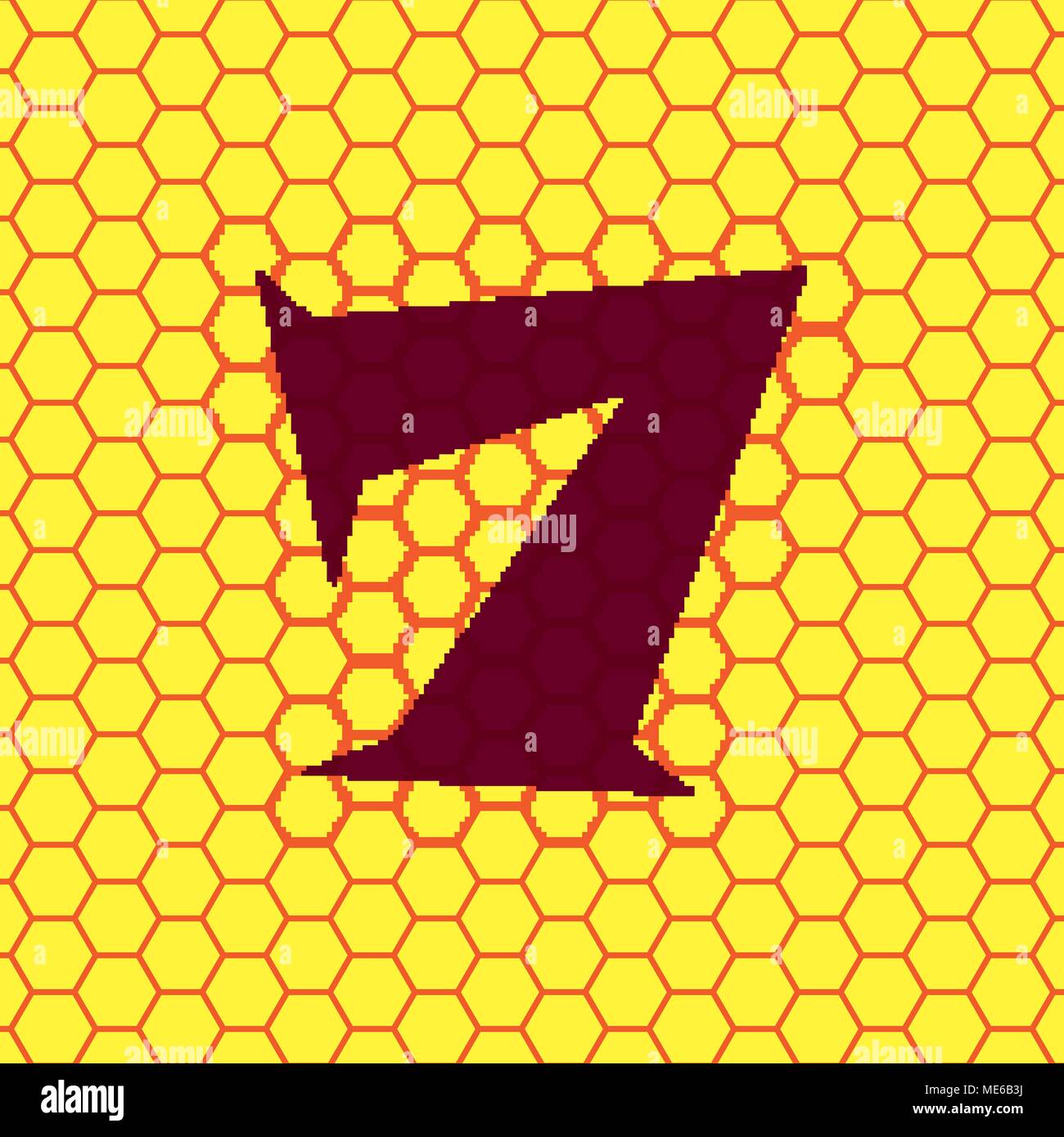 number seven icon symbol on a yellow background abstract similar to a ...