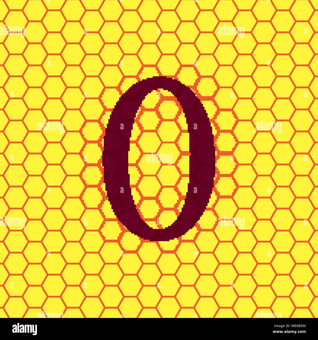 number zero icon symbol on a yellow background abstract similar to a ...
